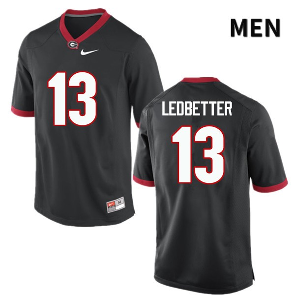 Georgia Bulldogs Men's Jonathan Ledbetter #13 Black Stitched College UGA Football Jersey 23TR013FA